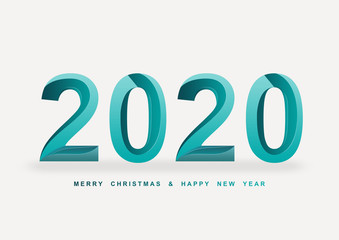 2020 new year green font background 