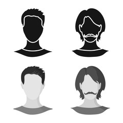 Vector design of professional and photo sign. Set of professional and profile vector icon for stock.