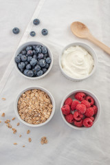 Fototapeta na wymiar healthy breakfast with yogurt and granola