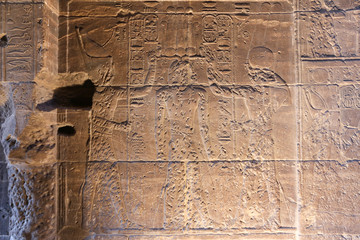 Scene in Philae Temple, Aswan, Egypt