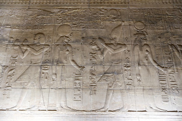Scene in Philae Temple, Aswan, Egypt