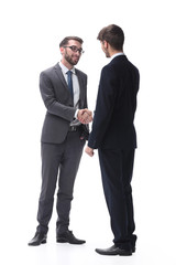 in full growth. business people shaking hands