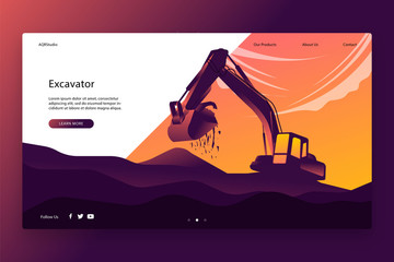 Modern design of Landing page template