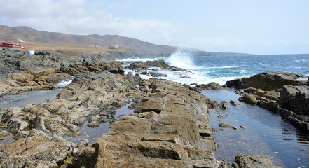 Wild West Coast of Fuerteventura in Canary Islands