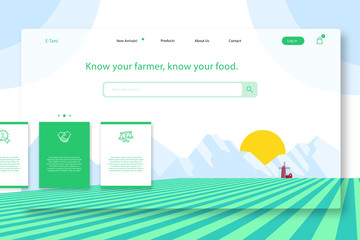 Modern design of Landing page template