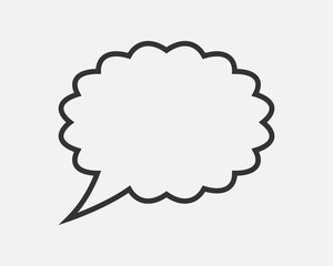 Fototapeta na wymiar Talk bubble speech icon. Blank empty bubbles vector design elements. Chat on line symbol template. Dialogue balloon sticker silhouette.