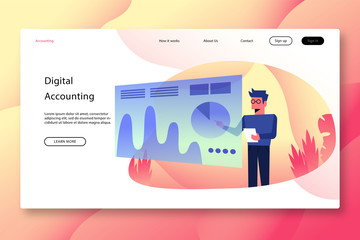 Modern design of Landing page template