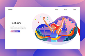 Modern design of Landing page template