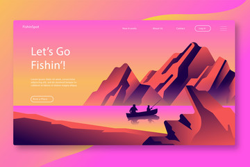 Modern design of Landing page template