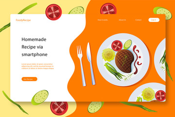 Modern design of Landing page template