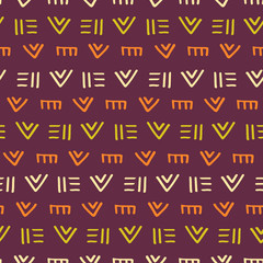 Tribal african, aztec ornament seamless pattern