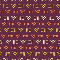 Tribal african, aztec ornament seamless pattern