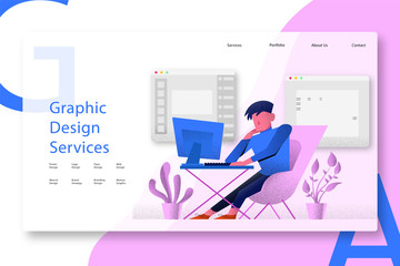 Creative web page template - Graphic design services