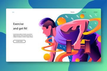 Modern design of Landing page template