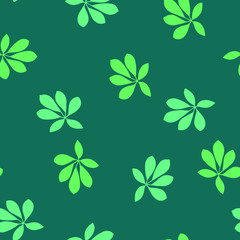 Leaves Mix Floating Seamless Pattern