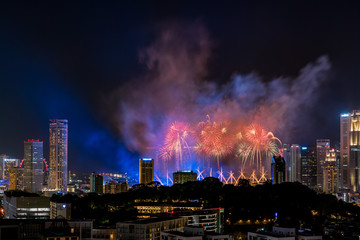 Singapore National day fireworks