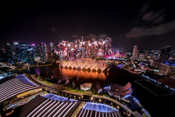 Singapore National day fireworks