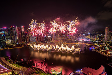 Singapore National day fireworks