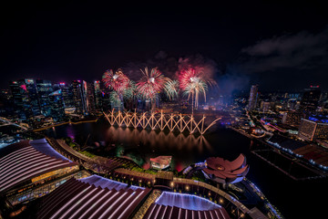 Singapore National day fireworks