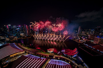 Singapore National day fireworks