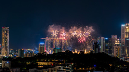 Singapore National day fireworks