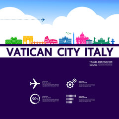 Italy travel destination grand vector illustration.