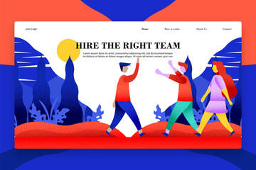 Modern design of Landing page template