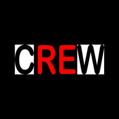 Crew -  Vector illustration design for poster, textile, banner, t shirt graphics, fashion prints, slogan tees, stickers, cards, decoration, emblem and other creative uses