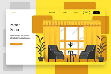 Modern design of Landing page template