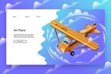 Creative web page template - Air plane