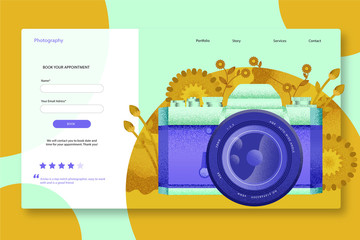 Modern design of Landing page template