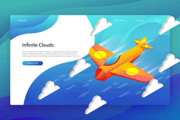 Creative web page template - Air plane
