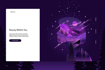 Creative web page template - Beauty