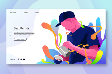 Creative web page template - Best barista