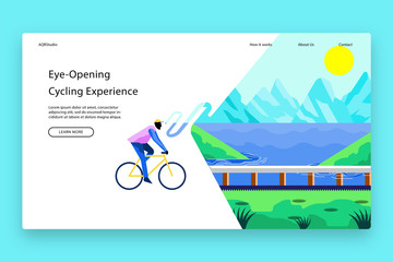 Creative web page template - Cycling experience