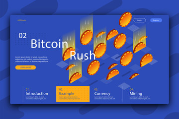 Creative web page template - Bitcoin rush