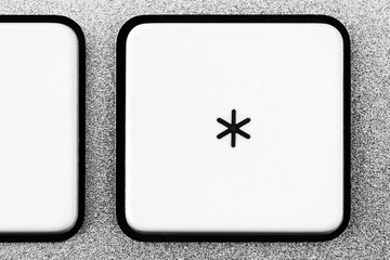 White aluminum keyboard asterisk button