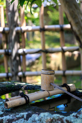 日本のつくばい　和風イメージ