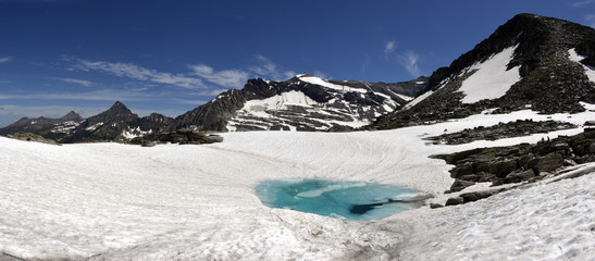 Weißsee Gletscherwelt panorama in national park Hohe Tauren