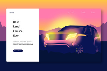 Creative web page template - Car dealer