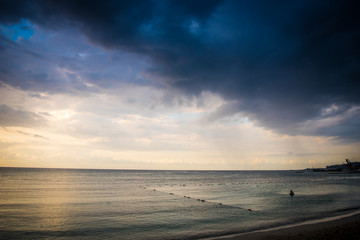 Sunset at Montego Bay Beach Jamaica 