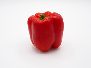 red paprika separated on white background