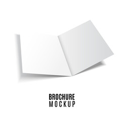 Magazine, booklet, postcard, flyer, business 3d card or brochure mockup template isolated on white.