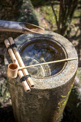 日本のつくばい　和風イメージ