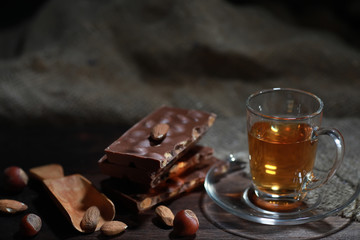 Brewed tea on a serving table