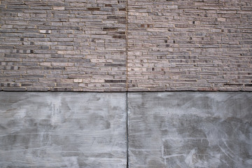 Hintergrund Wand mit Backstein und Beton