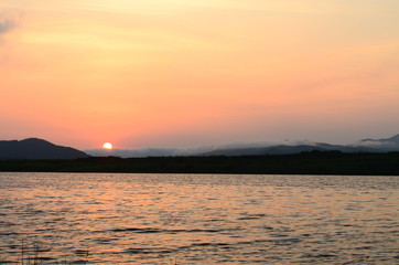 Fototapeta premium sunset over sea