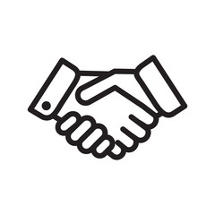 Obraz premium handshake icon logo vector illustration template