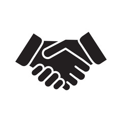 handshake icon logo vector illustration template