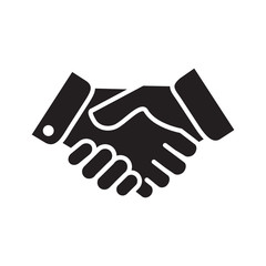 handshake icon logo vector illustration template